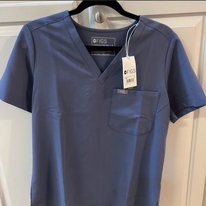 FIGS SCRUB TOP IN SPACE NAVY